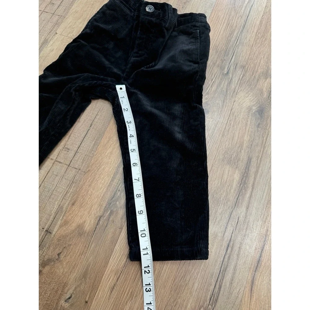 Ralph Lauren Baby Black Corduroy Pants 18M‎ Elastic Waist Classic NWOT